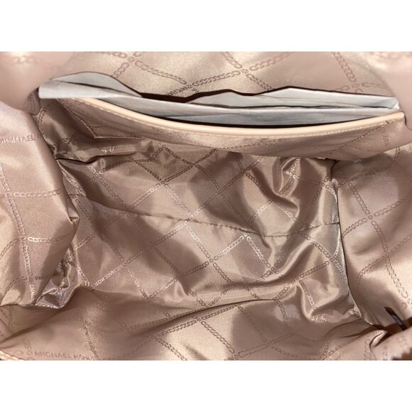 Michael Michael Kors Grayson Logo Embossed Medium Satchel Bag ROSE Gold NWD - Picture 4 of 5